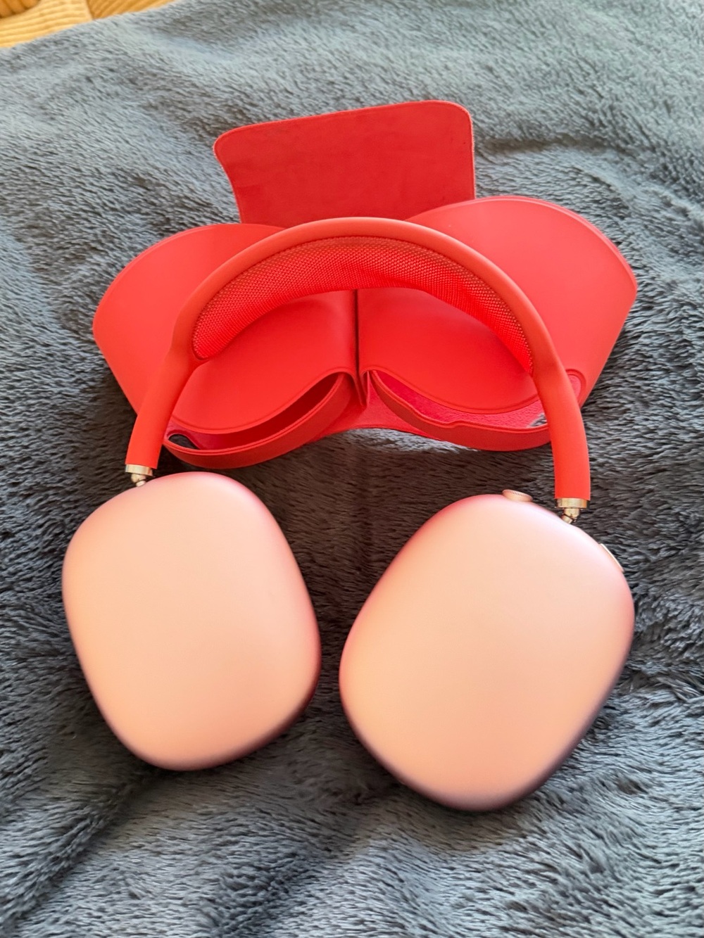 Apple Over-Ear Headphones Pink and Red
